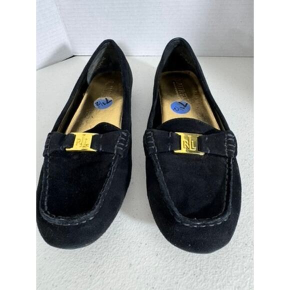 "LAUREN RALPH LAUREN" Careigh Suede Driving Loafers SZ 7.5 Floor Sample Like New - Picture 4 of 12